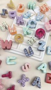 30/50/100pcs/20mm Large Holes Acrylic Alphabet Letter Beads for DIY Phone Chain Keychain Accessory Materials Loose Beads