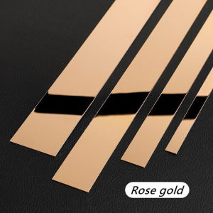 New 1 Roll Gold Wall Sticker Stainless Steel Flat Decorative Lines Titanium Mirror Wall Ceiling Edge Strip Living Room Decor