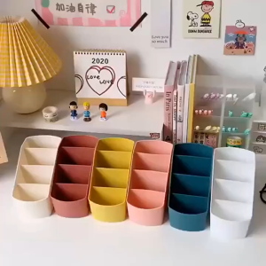 OS -E205- Rak ATK 4 Sekat / Rak Meja Alat Tulis / Organizer Meja Rak 4 Sekat