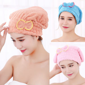 Super Absorbent Thick Hair Drying Cap Womens Shampoo Hat Towel New Cute Bath Cap Head Scarf Quick Dry Hair Towel Accessory