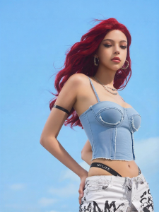 Mybody | Water Washed Hemmed Waist Cinching Padded Wearable Top