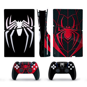 Vinyl Cover Skins for Playstation 5 Slim Console Controller Stickers Superhero Skin Wraps Set for PS5 Disc Edition Accessories