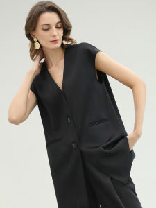 COCOBELLA | Luxurious Commute Style Sleeveless Blazer Female