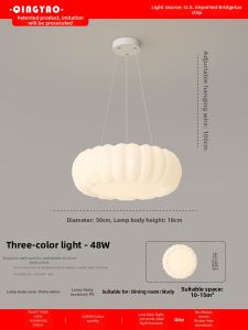 QINGYAO | Cream Color Cozy Ceiling and Pendant Light Combo