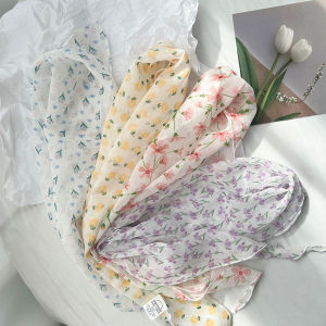 Suomi Women Soft Kerchief Scarf Flower pattern New Fashion Hair Accessories