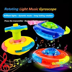 Unique UFO Gyroscope Toy with Built-in Transmitter Glowing Lights and Dynamic Sounds Ideal for Holiday and Birthday Presents