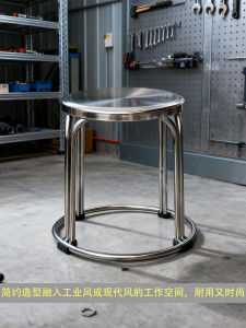 Thickened 304 Stainless Steel Modern Industrial Style High And Low Stool Restaurant Bar Home Use Storage round Square Stool