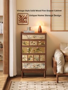MR ART | Retro Style Solid Wood Drawer Chest