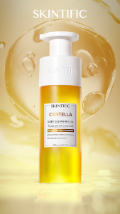 [NEW] SKINTIFIC Centella Deep Cleansing Oil Makeup Remover 200ML | Hydrating Purifying Face Lightweight Formula Melts
