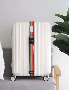 Travel Adjustable Luggage Belt Strap with password Lock Name Tag Luggage Tie down straps
