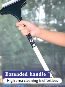 2 In 1 Window Screen Cleaner Brush With Long Handle Double-Sided Household Cleaning Brush