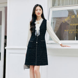 Koradior | Elegant Wool Autumn Dress
