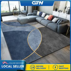 CTH Luxurious Simple Large Area Living Room Carpet Full Coverage Coffee Table Home Use Room Living Room Style Modern Design Carpet