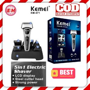 Alat Cukur Rambut Kemei km-671 km 671 Multifungsi Hair Clipper Grooming Kit Serbaguna Mesin Cukuran Jenggot Kumis Bulu Hidung Rambut