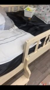 Wooden Children Bed Kids Bed Frame Single Bed Toddler Katil Budak Baby Bed Baby Cot Katil Bayi Junior Bed Staircase Sleep Bedroom Guard Rails