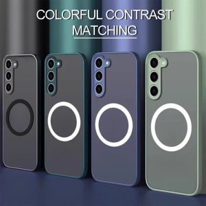 VYOPBC | S26 Ultra Case Matte Magnetic For Samsung Galaxy S26 S25 S24 S23 FE S22 S21 Note 20 Ultra Plus Note 9 8 Magsafe Cover Shockproof