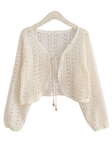 Lightweight Lace Sun Protection Clothes Womens Summer New Style with Sling Skirt Outer Shoulder Shawl Short Cardigan Jacket