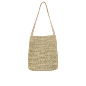 Summer Clear Straw Woven Bag Womens Handbag Versatile Shoulder Beach Bag Soft Square Shape Storage for 500ml Water Cup