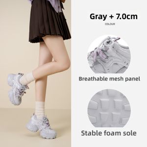Josiny | Thick Sole Breathable Lace-up Dad Shoes