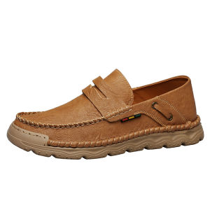 NUDANLAI | Wide Fit Big Size Spring Autumn British Style Driving Loafers Mens Leather Casual Shoes