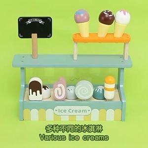 Mainan Edukasi Anak Ice Cream Shop Mainan Es Krim Store / Tea Set Mainan Masakan Teh Anak / Mainan Kue Tart - Wooden Toys