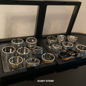 แหวนทรงครอสสำหรับผู้ชายสไตล์ฮิปฮอปแบบปรับได้ แหวนนิ้วสไตล์อ่อนๆ แหวนนิ้วชี้แบบปรับได้ แหวนทรงครอสแบบปรับได้