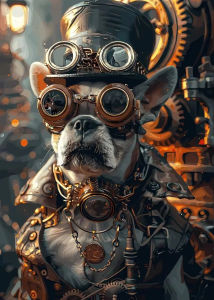 Bandai | Bộ Tranh Tô Màu Theo Số Theo Chủ Đề Động Vật Steampunk: Sư Tử Khỉ Đột Dành Cho Người Lớn Người Mới Bắt Đầu Tranh Nghệ Thuật Retro Trang Trí Nhà Cửa Tranh Vải Hài Hước