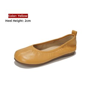 MIFEI | Goat Leather Toe-Shaped Flat Ballet Flats Large Size