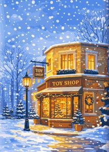 KAYOU | DIY Digital Painting House in Snow Hand-painted Paint By Numbers Wall Art Decor for Living Room Bedroom Holiday Gift Unframed