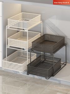 WUBUWEI | Organizing Storage Pull-out Basket for Washbasin Double Layered Drawers