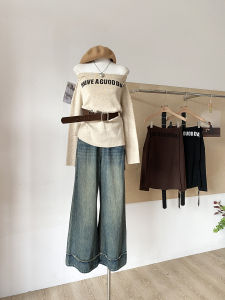 Slim Fit Korean Style Printed Letter T-Shirt Womens Fashionable Hot Girl One Shoulder Long Sleeve Top for Autumn 2025