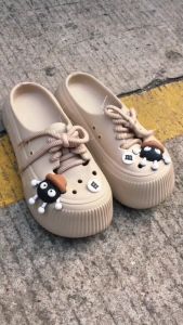 Sandal Wedges Wanita Baim Jibbitz 5cm Kekinian Terbaru Empuk EVA Sendal Jelly Wanita Lucu Terbaru Cewek Dewasa EVA