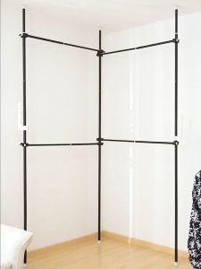 Open wardrobe rack metal clothing storage organizer for clothes hanging rod drying rack hanger rack stand heavy duty