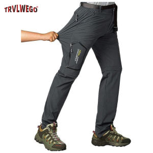 Mens Slim Fit Lightweight Casual Pants Multi Pocket Quick Dry for Travel Camping Hiking Fishing Summer Elasticity