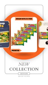 5PCS Mie Sedaap Kuah Rasa Soto Lengkap dengan Serbuk Koya Gurih