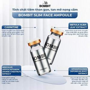 BomBit Slim Face Ampoule Giãm Mỡ CằmGiúp Thon Gọn Gương MặtTẠo Cằm V-LineTan Mỡ Nọng Cằm1 lọx10ml(Nhập Khẩu Chính Hãng)