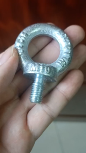 Bulong tai cẩu M10 (A) WLL 0.23T – Mắt cẩu ren 10mm tải 230kg mạ kẽm chống gỉ phụ kiện cơ khí nâng hạ
