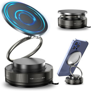 2026 New Vacuum Magnetic Phone Holder for Car - Suction Cup Phone Mount for MagSafe 360° Rotatable Portable Strong Magnet Stand