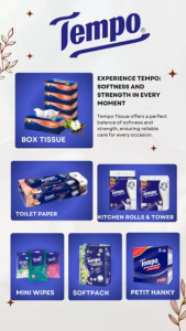 Tempo Kitchen Rolls (3-Ply 4 Rolls)