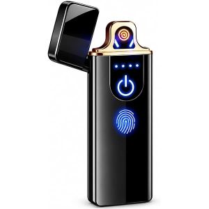 Bật lửa điện cảm ứng vân tay thiết kế sang trọng đèn LED hiện đại