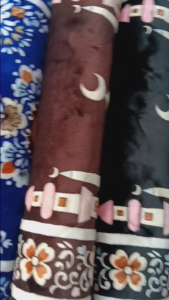 Sajadah Print Besar Tebal  Premium Warna Motif 70x110cm Anti Slip