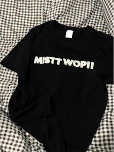 Áo Thun Cotton Tay Ngắn Mùa Hè Cho Bé Gái Dáng Rộng in Chữ Phong Cách Mỹ Áo Thun Trẻ Em Mùa Hè Tay Lửng Cổ Tròn