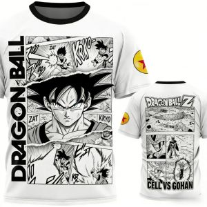 Bandai | Summer 2026 Dragon Ball Goku "Comic Ripping Paper Wind" Retro Theme 3D Print Breathable Quick Drying T-shirt Adult Parent Top