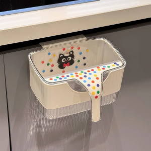 Thùng Rác Nhà Bếp Gắn Tường Không Cần Cúi Gập Thiết Kế Đẹp Dung Tích 1L Dụng Cụ Vệ Sinh Gia Đình Không Có Thương Hiệu