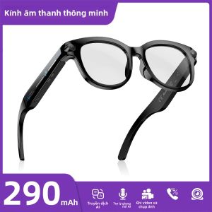 Kính Thông Minh AI Camera HD Đèn LED Dịch Thuật Pin 290mAh Kính Mát Dành Cho Thể Thao Ngoài Trời Quay Video Họp Mặt