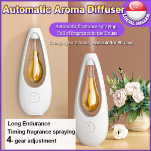 🇸🇬【SG stock】Rechargeable Aromatherapy Diffuser Automatic Aroma Sprayer Essential Oil/Air Freshener Spray Toilet Fragrance Aroma Diffuser Air Purifier Deodorization For Room Toilet Bathroom Office 香薰机