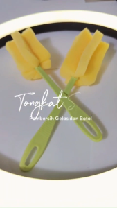 (BISA COD) Tongkat Spons Pembersih Botol Susu Bayi / Botol Minum / Sikat Spons Pencuci Gelas Tumblr