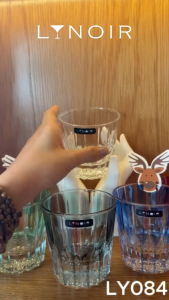 Ly Thủy Tinh Tumbler - Ribbed Cut Crystal - Nhiều Màu Sắc | 200ml | [LYNOIR_LY084]