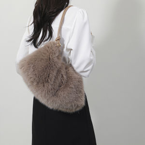 Faux Rabbit Fur Plush Sholder Bag Fashion And Luxury Fur Bag Womens Bags A Good Choice Tosend Friends High-end Plush Tote Bag