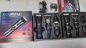 Máy Cắt Tóc Điện Chuyên Nghiệp Solimpia Dành Cho Nam Máy Tỉa Đa Chức Năng Lưỡi Dao Thay Thế Được Máy Cạo Râu Toàn Thân & Vùng Kín Sạc Được Thép Không Gỉ